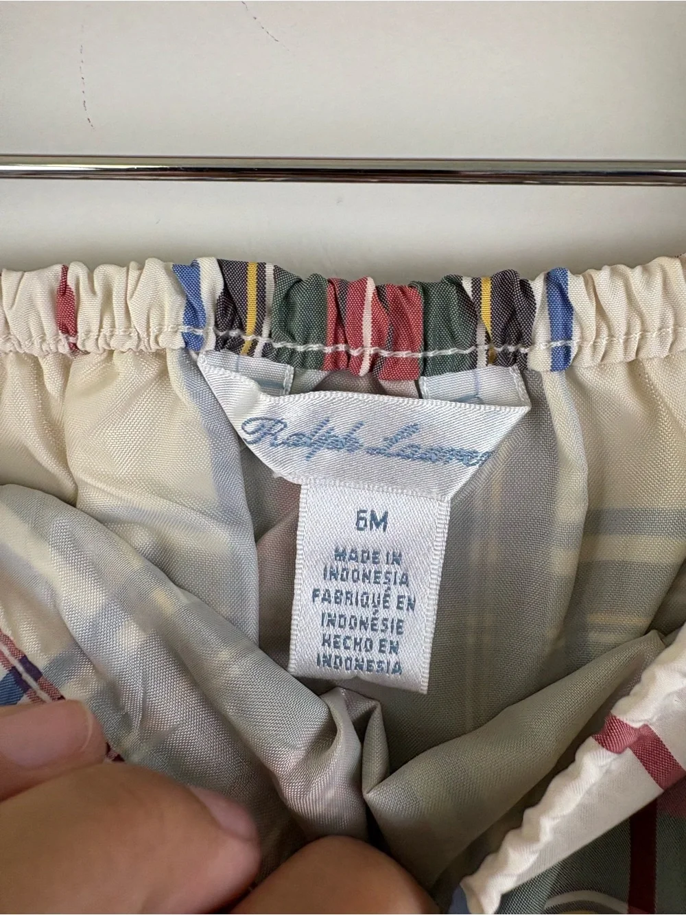 Polo Ralph Lauren Baby Girls Plaid Twill Dress & Bloomer Set Size 6 months